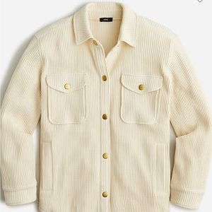 J Crew waffle knit shirt jacket